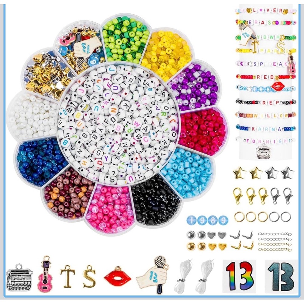 NWT Goldwise ERAS Tour Friendship Bracelet Kit 30 Colors Letter Beads Charms DIY